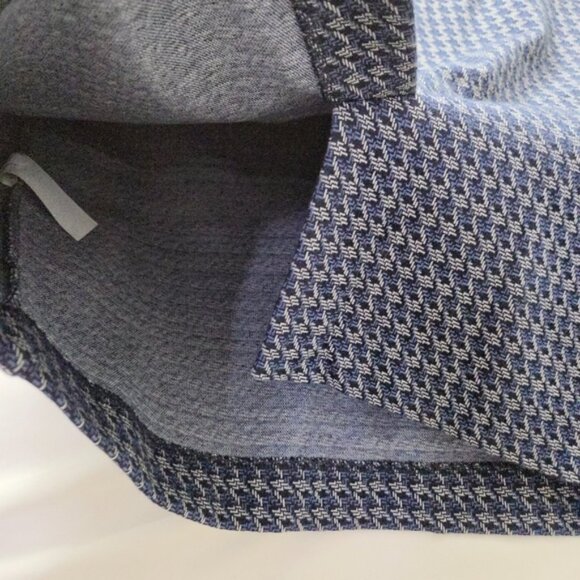 Banana Republic Houndstooth Pencil Skirt | Blue Knit Workwear | 10 Petite - Picture 8 of 10